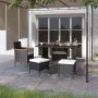 Garden chairs and stools set 4 pieces black synthetic rattan by , Garden chairs - Ref: Foro24-310614, Price: 198,77 €, Discou...