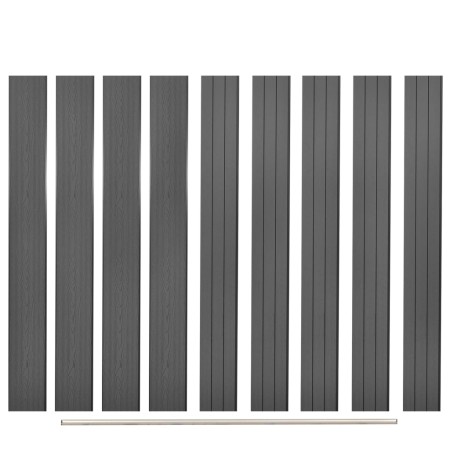 Ersatz-Zaunbretter, 9 Stück, graues WPC, 170 cm von vidaXL, Zaunpaneele - Ref: Foro24-45040, Preis: 181,33 €, Rabatt: %