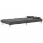 2-seater sofa bed with two pillows in light gray fabric by , Sofas - Ref: Foro24-375792, Price: 257,86 €, Discount: %