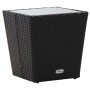 Gartentischstühle 5 Stück synthetisches Rattan schwarz gehärtetes Glas von , Gartensets - Ref: Foro24-3058374, Preis: 255,85 ...