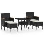 Garten-Essgruppe, 5-teilig, synthetisches Rattan, schwarzes Hartglas von , Gartensets - Ref: Foro24-3058334, Preis: 321,88 €,...