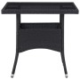 Garten-Essgruppe, 5-teilig, synthetisches Rattan, schwarzes Hartglas von , Gartensets - Ref: Foro24-3058334, Preis: 321,88 €,...