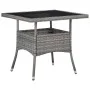 Garden dining set 5 pieces synthetic rattan gray tempered glass by , Garden sets - Ref: Foro24-3058329, Price: 261,76 €, Disc...