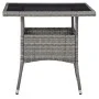 Garden dining set 5 pieces synthetic rattan gray tempered glass by , Garden sets - Ref: Foro24-3058329, Price: 261,76 €, Disc...