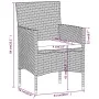 Garden dining set 5 pieces synthetic rattan gray tempered glass by , Garden sets - Ref: Foro24-3058329, Price: 261,76 €, Disc...