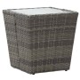 Gartentischstühle 5 Stück synthetisches Rattan, graues gehärtetes Glas von , Gartensets - Ref: Foro24-3058369, Preis: 193,50 ...