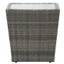 Gartentischstühle 5 Stück synthetisches Rattan, graues gehärtetes Glas von , Gartensets - Ref: Foro24-3058369, Preis: 191,28 ...