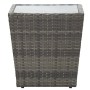 Gartentischstühle 5 Stück synthetisches Rattan, graues gehärtetes Glas von , Gartensets - Ref: Foro24-3058369, Preis: 193,50 ...