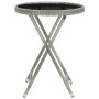 Gartentisch und Stühle, 5 Stück, PE-Rattan und graues gehärtetes Glas von , Gartensets - Ref: Foro24-3058395, Preis: 257,79 €...