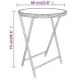 Garden table and chairs 5 pcs PE rattan and gray tempered glass by , Garden sets - Ref: Foro24-3058395, Price: 254,60 €, Disc...