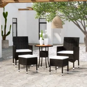 5 Piece Garden Furniture Set Black Synthetic Rattan by , Garden sets - Ref: Foro24-3058472, Price: 238,55 €, Discount: %