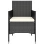 Gartentischstühle 5 Stück synthetisches Rattan schwarz gehärtetes Glas von , Gartensets - Ref: Foro24-3058388, Preis: 246,72 ...