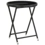 Gartentischstühle 5 Stück synthetisches Rattan schwarz gehärtetes Glas von , Gartensets - Ref: Foro24-3058388, Preis: 241,46 ...