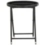 Gartentischstühle 5 Stück synthetisches Rattan schwarz gehärtetes Glas von , Gartensets - Ref: Foro24-3058388, Preis: 241,46 ...