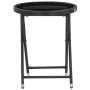 Gartentischstühle 5 Stück synthetisches Rattan schwarz gehärtetes Glas von , Gartensets - Ref: Foro24-3058388, Preis: 246,72 ...