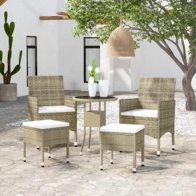 5-Piece Garden Furniture Set Beige Synthetic Rattan by , Garden sets - Ref: Foro24-3058470, Price: 247,47 €, Discount: %