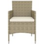 5-teiliges Gartenmöbel-Set aus synthetischem Rattan in Beige von , Gartensets - Ref: Foro24-3058470, Preis: 252,41 €, Rabatt: %