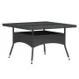Garden dining set 5 pieces synthetic rattan black tempered glass by , Garden sets - Ref: Foro24-3058348, Price: 541,56 €, Dis...
