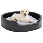 Hundebett aus Plüsch und Kunstleder, schwarzgrau, 79 x 70 x 19 cm von , Betten für Hunde - Ref: Foro24-171254, Preis: 57,87 €...