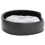 Hundebett aus Plüsch und Kunstleder, schwarzgrau, 79 x 70 x 19 cm von , Betten für Hunde - Ref: Foro24-171254, Preis: 57,87 €...