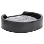 Cama para perros felpa y cuero sintético negro gris 79x70x19 cm de , Camas para perros - Ref: Foro24-171254, Precio: 56,51 €,...