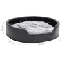Hundebett aus Plüsch und Kunstleder, schwarzgrau, 79 x 70 x 19 cm von , Betten für Hunde - Ref: Foro24-171254, Preis: 57,87 €...