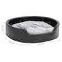 Plush and synthetic leather dog bed black gray 79x70x19 cm by , Beds for dogs - Ref: Foro24-171254, Price: 56,51 €, Discount: %