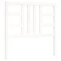 White solid wood bed frame with headboard 100x200 cm by , Beds and slatted bases - Ref: Foro24-3193912, Price: 108,32 €, Disc...