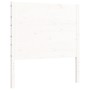 White solid wood bed frame with headboard 100x200 cm by , Beds and slatted bases - Ref: Foro24-3194627, Price: 132,91 €, Disc...