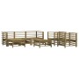 Garden furniture set 7 pieces impregnated pine wood by , Garden sets - Ref: Foro24-3186241, Price: 441,96 €, Discount: %