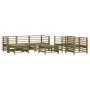 Garden furniture set 7 pieces impregnated pine wood by , Garden sets - Ref: Foro24-3186241, Price: 436,28 €, Discount: %
