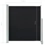 Retractable side awning for patio 140x300 cm in black. by vidaXL, Umbrellas - Ref: Foro24-45190, Price: 58,15 €, Discount: %