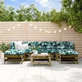 Garden furniture set 7 pieces impregnated pine wood by , Garden sets - Ref: Foro24-3186402, Price: 394,00 €, Discount: %