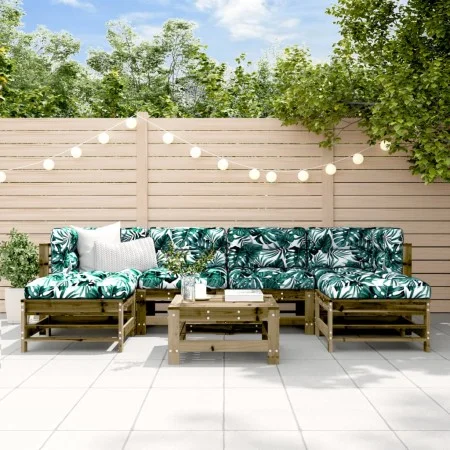 Garden furniture set 7 pieces impregnated pine wood by , Garden sets - Ref: Foro24-3186402, Price: 394,00 €, Discount: %