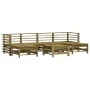 Garden furniture set 7 pieces impregnated pine wood by , Garden sets - Ref: Foro24-3186402, Price: 394,00 €, Discount: %