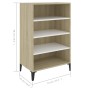 Sideboard aus weißem Sperrholz und Sonoma-Eiche, 57 x 35 x 90 cm von , Sideboards - Ref: Foro24-806135, Preis: 61,19 €, Rabat...