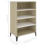 White plywood and Sonoma oak sideboard 57x35x90 cm by , Sideboards - Ref: Foro24-806135, Price: 61,19 €, Discount: %