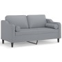 2-Sitzer-Sofa mit hellgrauen Stoffkissen 140 cm von , Sofas - Ref: Foro24-3200845, Preis: 242,86 €, Rabatt: %