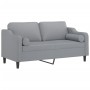 2-Sitzer-Sofa mit hellgrauen Stoffkissen 140 cm von , Sofas - Ref: Foro24-3200845, Preis: 242,86 €, Rabatt: %