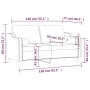 2-seater sofa with light gray fabric cushions 140 cm by , Sofas - Ref: Foro24-3200845, Price: 239,34 €, Discount: %