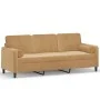 3-seater sofa with brown velvet cushions 180 cm by , Sofas - Ref: Foro24-3200898, Price: 320,86 €, Discount: %