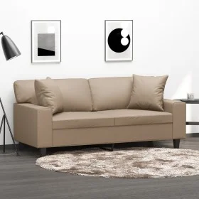 2-Sitzer-Sofa mit Cappuccino-Kunstlederkissen 140 cm von , Sofas - Ref: Foro24-3200870, Preis: 282,31 €, Rabatt: %