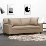 2-seater sofa with cappuccino synthetic leather cushions 140 cm by , Sofas - Ref: Foro24-3200870, Price: 282,31 €, Discount: %
