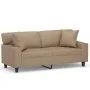 2-seater sofa with cappuccino synthetic leather cushions 140 cm by , Sofas - Ref: Foro24-3200870, Price: 282,31 €, Discount: %