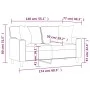 2-seater sofa with cappuccino synthetic leather cushions 140 cm by , Sofas - Ref: Foro24-3200870, Price: 282,31 €, Discount: %
