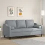 3-seater sofa with light gray fabric cushions 180 cm by , Sofas - Ref: Foro24-3200853, Price: 286,94 €, Discount: %