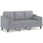 3-Sitzer-Sofa mit hellgrauen Stoffkissen 180 cm von , Sofas - Ref: Foro24-3200853, Preis: 285,62 €, Rabatt: %