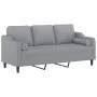 3-seater sofa with light gray fabric cushions 180 cm by , Sofas - Ref: Foro24-3200853, Price: 286,94 €, Discount: %