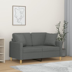 2-seater sofa with dark gray fabric cushions 120 cm by , Sofas - Ref: Foro24-3200902, Price: 242,52 €, Discount: %