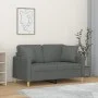 2-seater sofa with dark gray fabric cushions 120 cm by , Sofas - Ref: Foro24-3200902, Price: 238,30 €, Discount: %